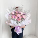 10 Rose + Statice