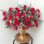 Artificial 30 Red Rose Vase