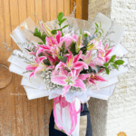 5 Lily Pink + 5 Pom Pom