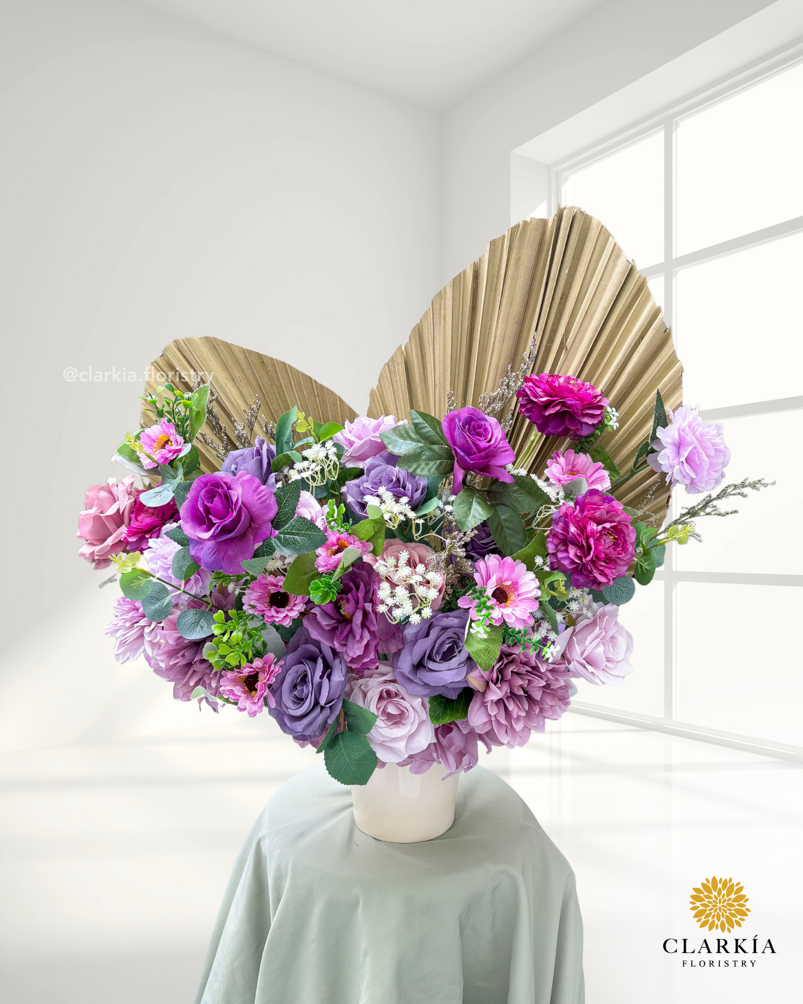 Artif Mix Purple Vase Artificial Mix Purple Vase - Image 1