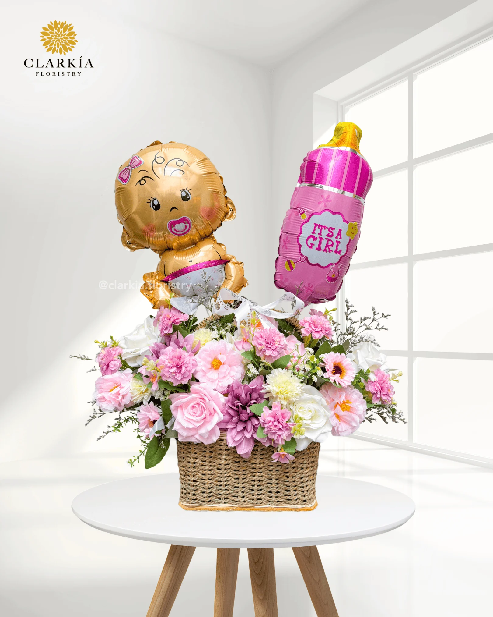 Artificial Baby Girl Basket (1) Artificial Baby Girl/Boy Basket - Image 1
