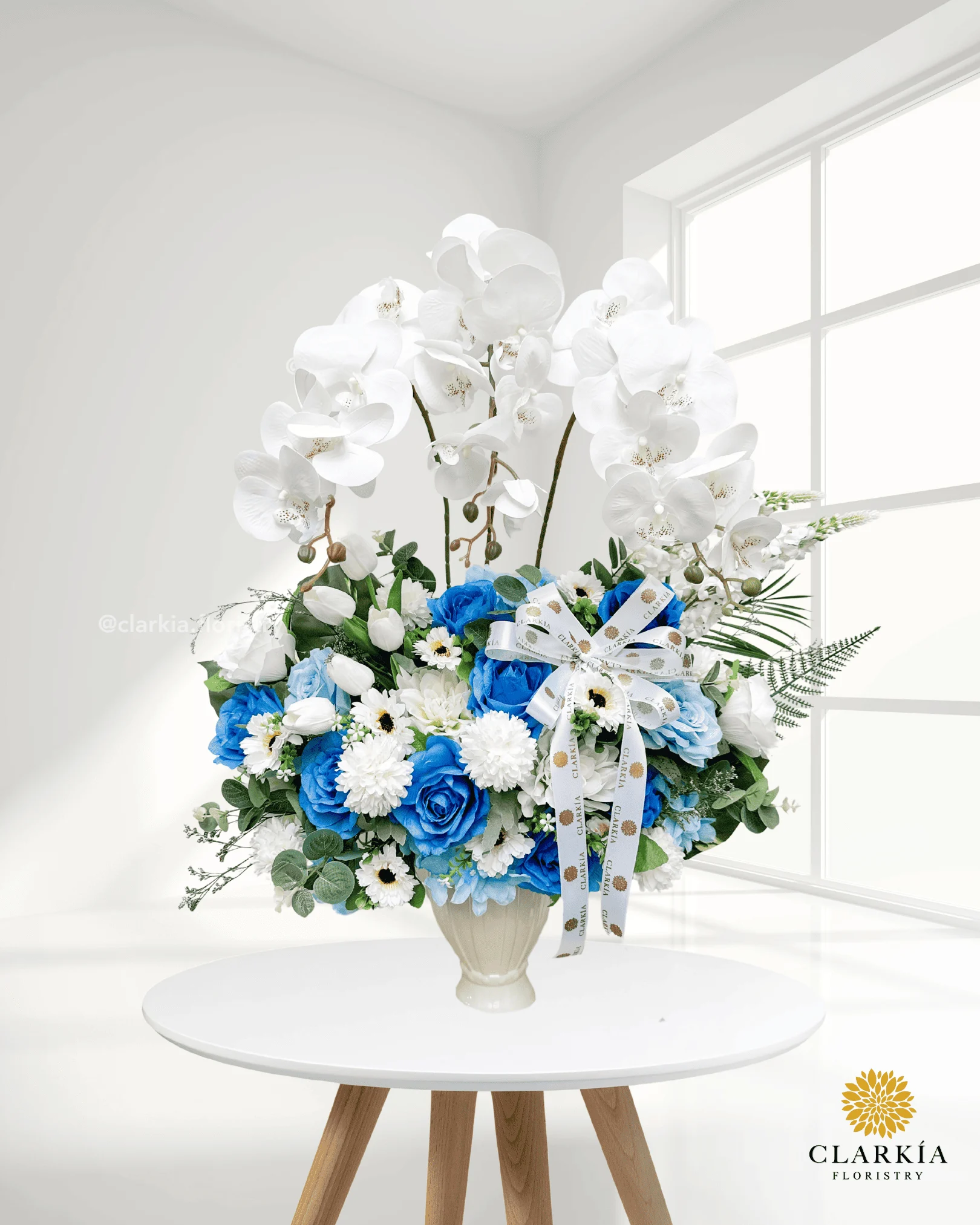 Artificial Orchid Rose Mix Vase Artificial Orchid Rose Mix Vase - Image 1
