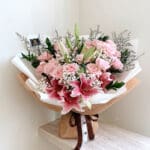5 Lily + 20 Rose Pink