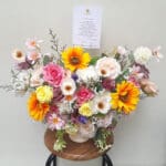 Artificial Sunflower Mix Vase (Full Side)