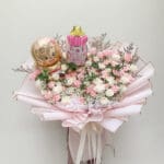 Jumbo 50 Rose Baby Girl Bouquet