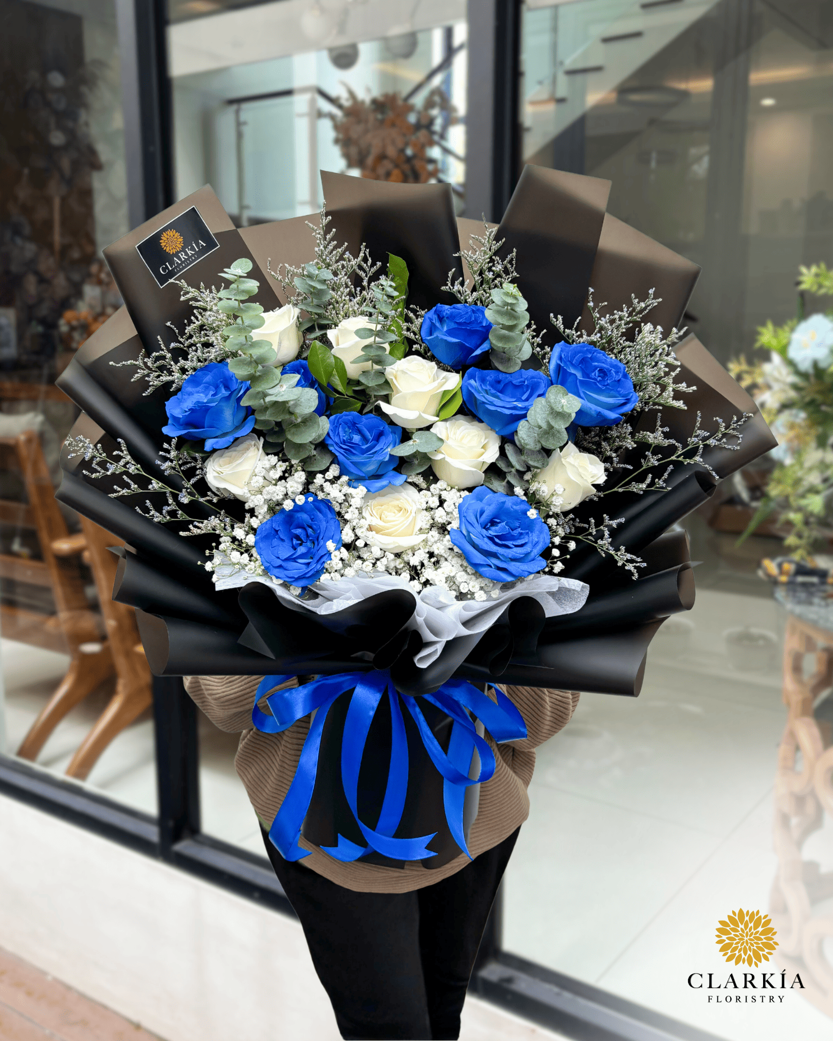 Fresh 15 Rose Royal Blue White Fresh 15 Rose (Klik Untuk Lihat Warna) - Image 1